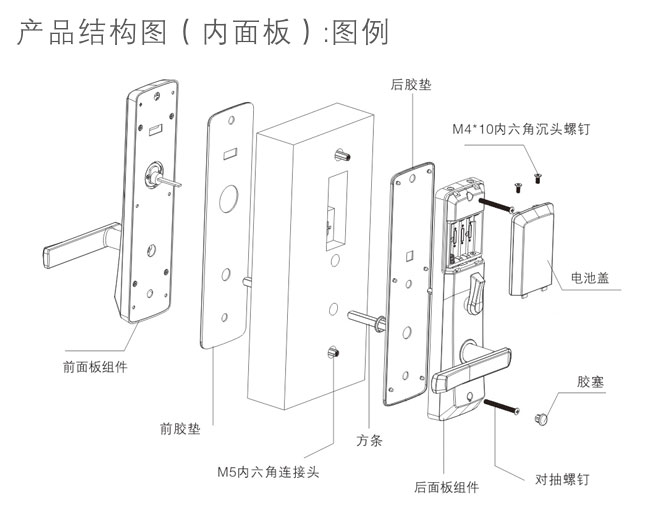HZ-69532 貝韻 智能酒店鎖 內(nèi)面板